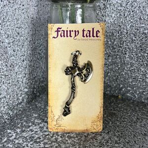 Fairy Tale Antiqued Golden Axe Charm Pendant For Necklace Cosplay Steampunk